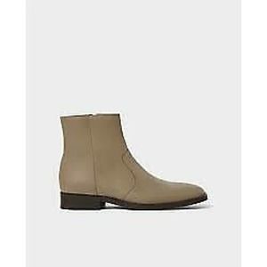 ZARA MAN LIGHT BROWN LEATHER ANKLE BOOTS - SIZE EU 44, US Size 10- 10.5M